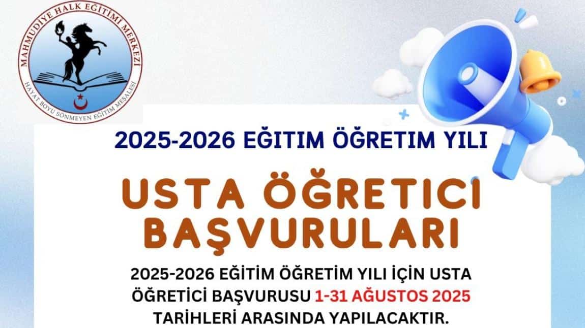 USTA ÖĞRETİCİ BAŞVURU TAKVİMİ